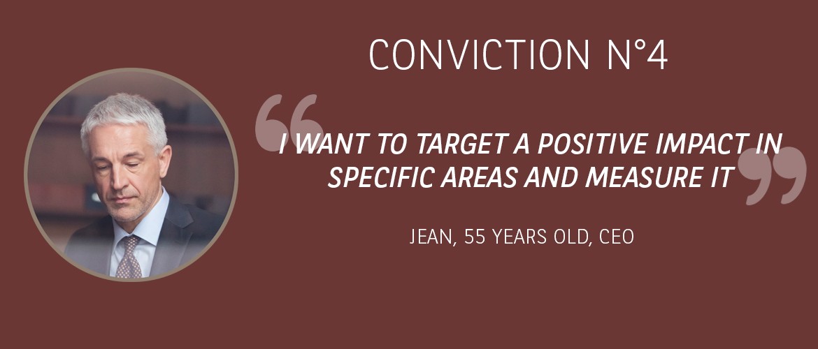 Conviction 4 : I wish to target a positive impact in specific areas and measure it